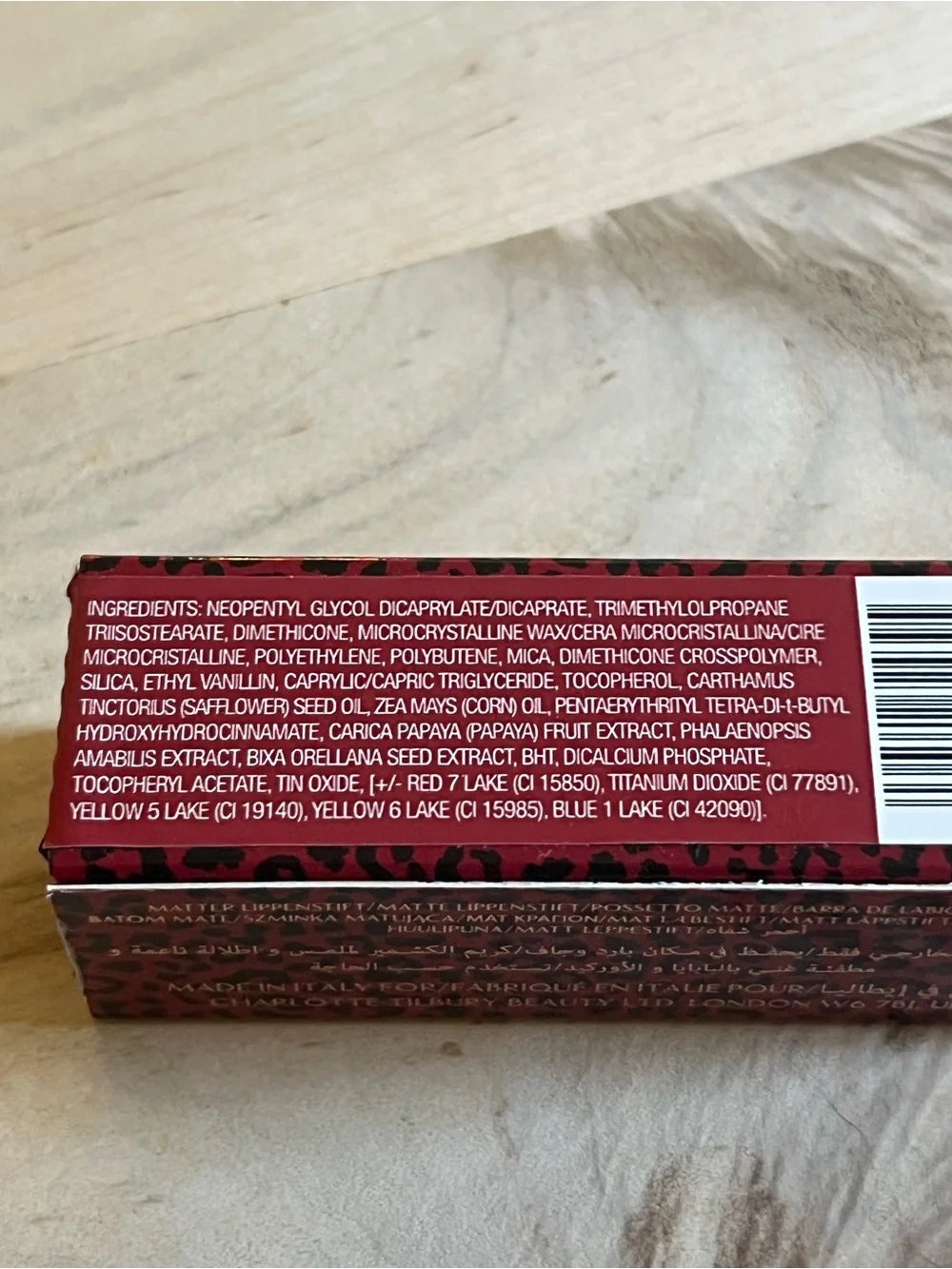 Charlotte Tilbury NIB hot lips 2 -Patsy red Matte Revolution lipstick